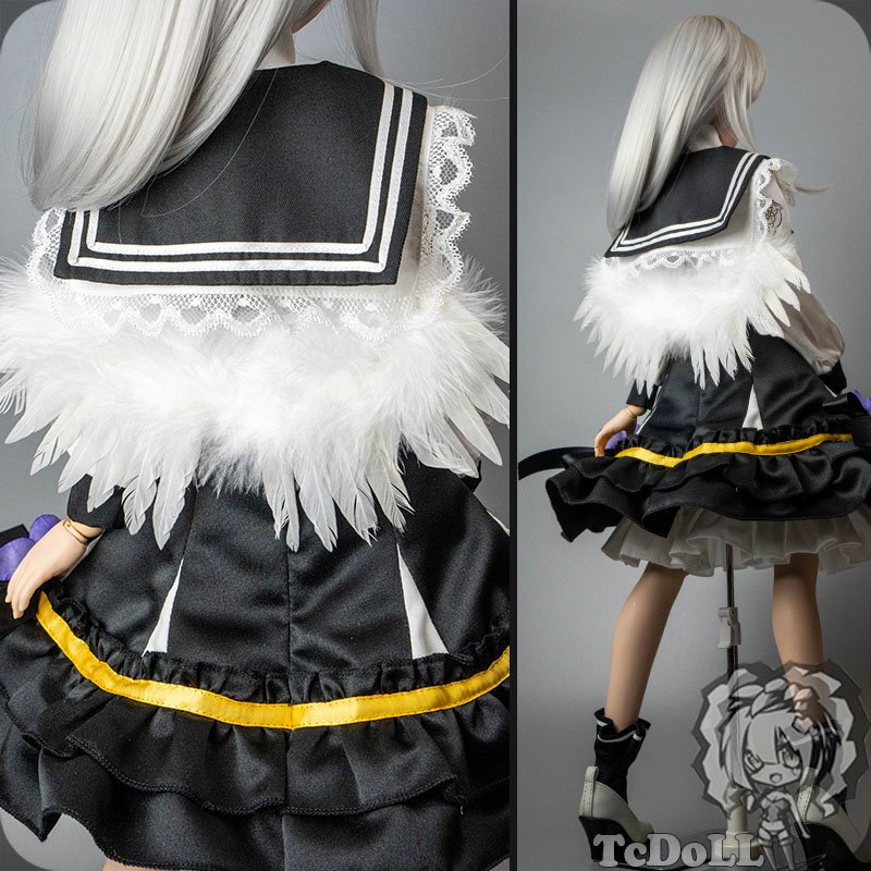 ドール用着せ替え服 黒と白　asone_doll様