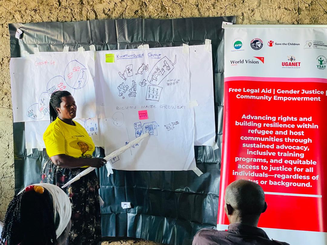 Uganetlaw's tweet photo. Kyegegwa — The UGANET Kyegegwa team conducted a three day training at Grace Mission Church in Daimunda Village, Hapuuyo Subcounty, to equip community members with skills in the Gender Action Learning System (GALS) methodology.

The training aimed to strengthen joint household planning and decision making, ensuring that all family members, especially women, have a voice in shaping their futures. Participants were guided to identify challenges in shared agricultural decisions, develop practical solutions and commit to actions that improve household wellbeing and productivity.

The sessions also focused on helping participants recognize and challenge social norms that limit joint decision making in climate change adaptation, climate smart agriculture, and environmental and natural resource management.

The initiative seeks to promote more equitable and effective family and community level action, contributing to gender justice and sustainable livelihoods in the Kyegegwa district.

#UGANET4SocialJustice | #URRI | #ClimateSmartAgriculture