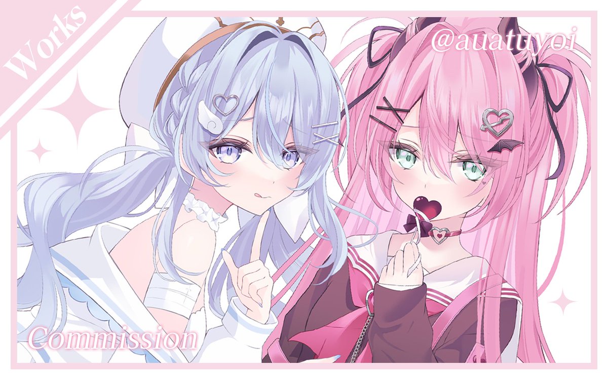 魔城ひなの様×シスターソニア様のうらやみしい歌ってみたイラストを担当させていただきました…！🎀💎