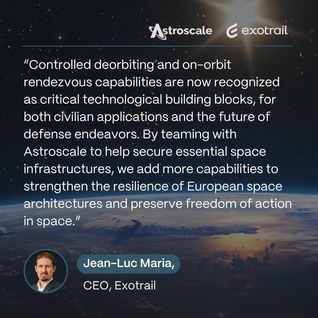 Nous travaillons avec <a href="/exotrail/">Exotrail</a> pour proposer des solutions de désorbitation contrôlée qui renforcent la résilience spatiale européenne et préservent la liberté d’action en orbite.
satnews.pulse.ly/ozekehhbdi