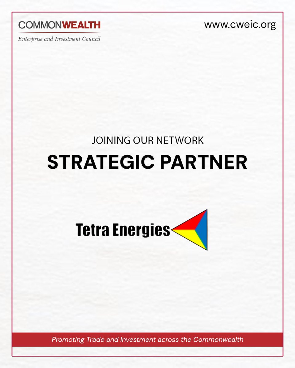 CWEICofficial's tweet photo. CWEIC welcomes TetraEnergies as a Strategic Partner and Charles Wood, Managing Director, to our Global Advisory Council. TetraEnergies bridges the funding gap in oil &amp; gas, focusing on maximising resource recovery and ensuring energy solutions for the future.

#CWEIC https://t.co/LJ2eFdQnxq