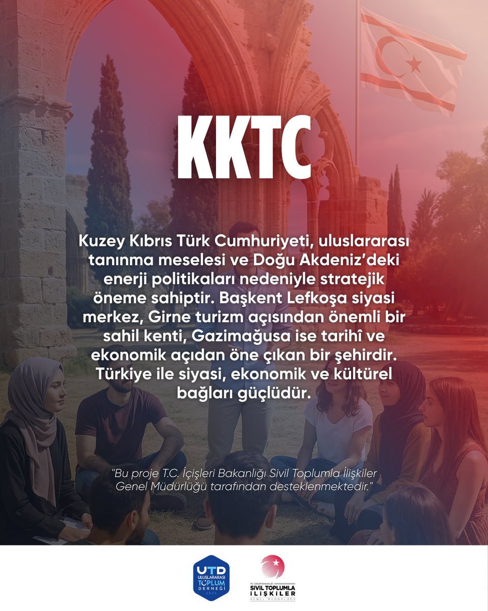utdresmi's tweet photo. Uluslararası Toplum Derneği olarak ��lke Uzmanı Yetiştirme Programı’nı başlatıyoruz! 🚀

📍 Bosna Hersek, Filistin, Azerbaycan, Almanya ve KKTC üzerine derinlemesine analizler ve stratejik uzmanlık seni bekliyor.

Başvurular çok yakında! Detaylar için takipte kalın. 🔍

#ÜUYP2026 https://t.co/ewk4Rri7SM