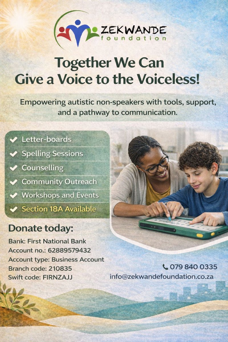 Inside every non-speaker are words waiting to be heard. Through support, advocacy, and communication tools, we help autistic non-speakers express themselves and thrive.

Together, we are building understanding and inclusion.

#GiveAVoice 
#AutismAdvocacy 
#InclusionMatters