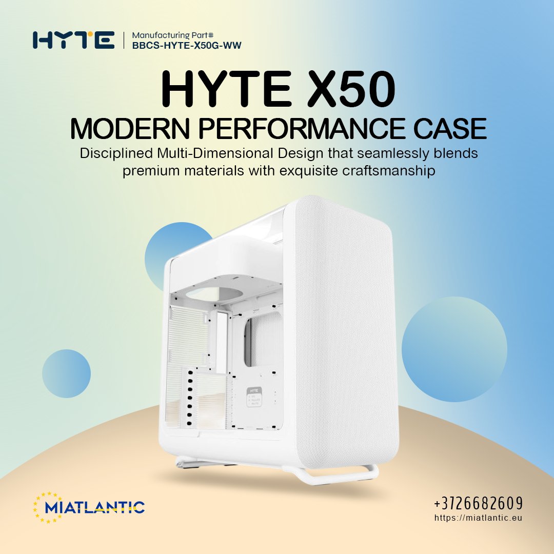 HYTE X50 Midi Tower – Purple Edition
SKU: CS-HYTE-X50G-TM

 ✨ Elegant Purple Design
 ✨ Spacious Midi Tower Layout
 ✨ Excellent Airflow Support

info@miatlantic.eu | +372 6682609

🔗 miatlantic.eu/en/get-a-quote

#HYTE #PCBuild #GamingPC #ComputerHardware #WTS #estonia