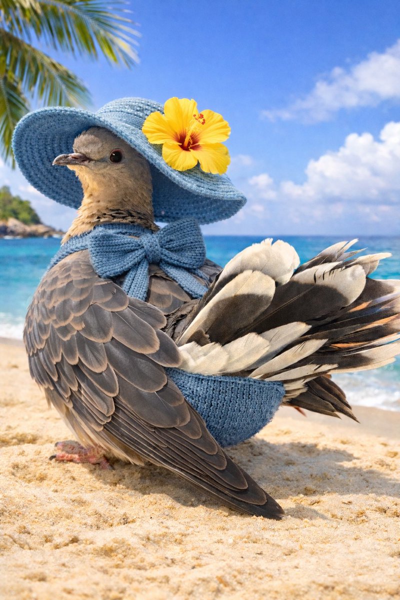 tocox's tweet image. 糸ちゃんサマーコレクション
🌴☀️ちと早いSUMMER🍧🌴

#ハト #ビキニ