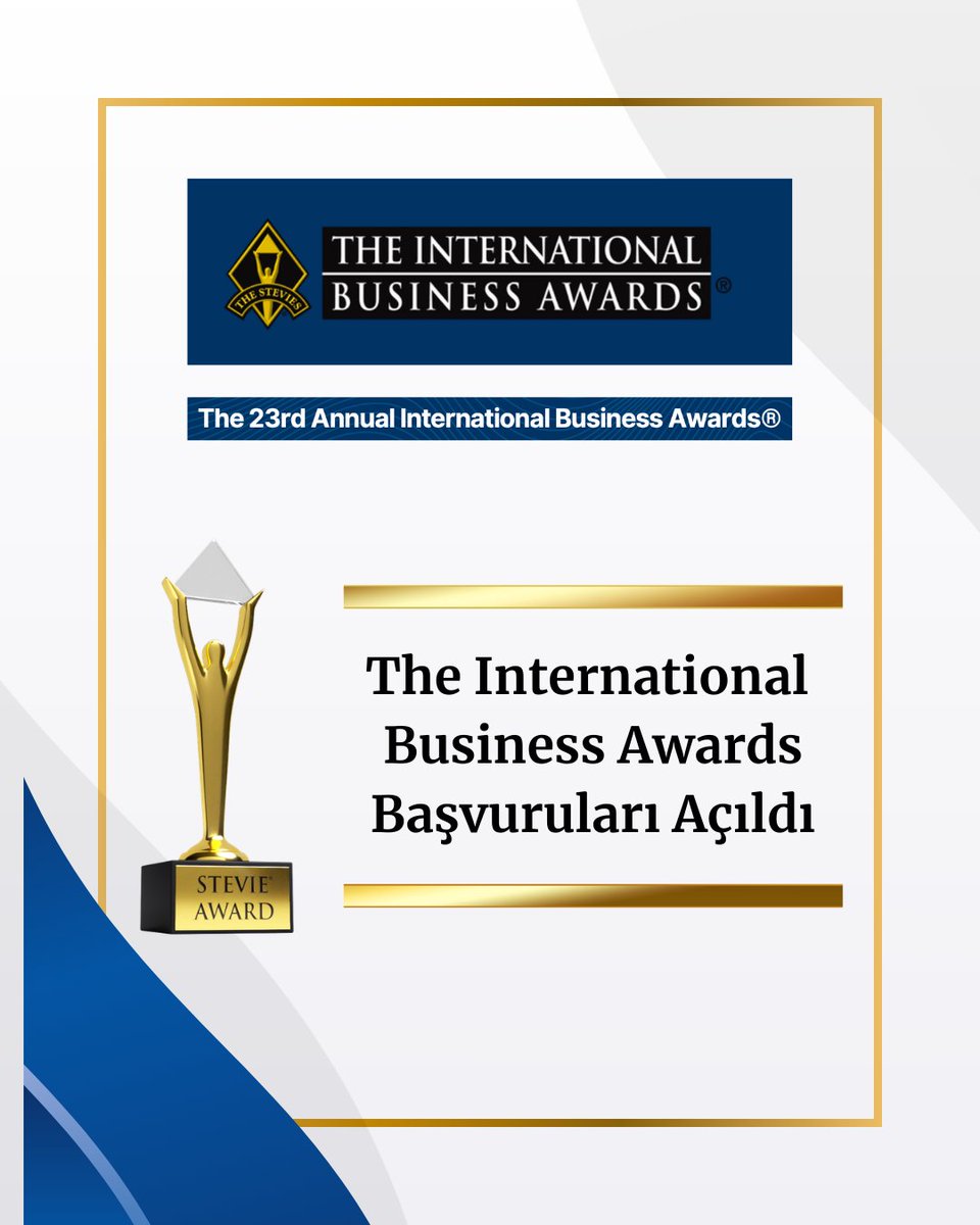 2026 International Business Awards (IBA) başvuruları açıldı!

Erken Başvuru (Early Bird) Son Tarih: 8 Nisan
Başvuru Son Tarihi: 6 Mayıs
Final Son Tarih: 17 Haziran
Kazananların Açıklanması: 12 Ağustos
Ödül Töreni: 28 Ekim – Paris (SuperEvent)