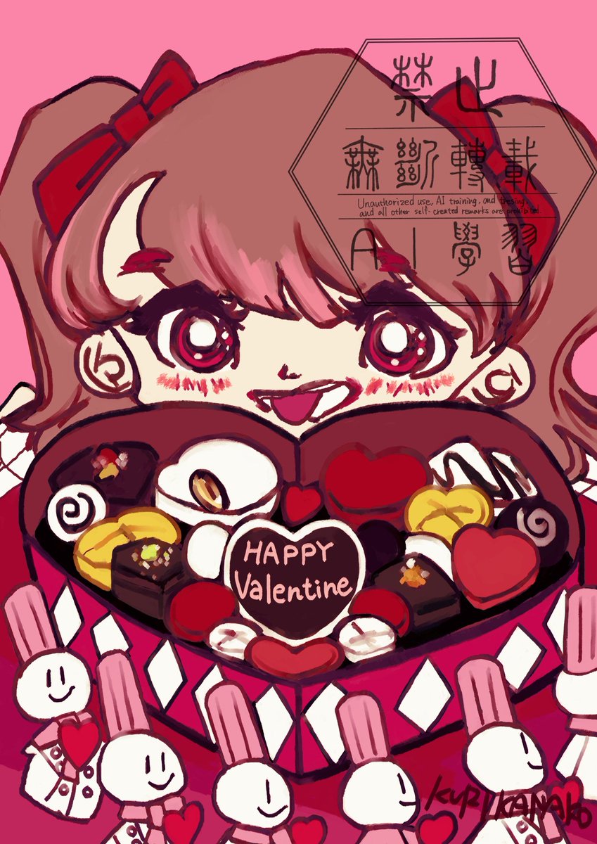 バレンタイン過去絵！🍫❣️ 2025.2024 #バレンタインデー