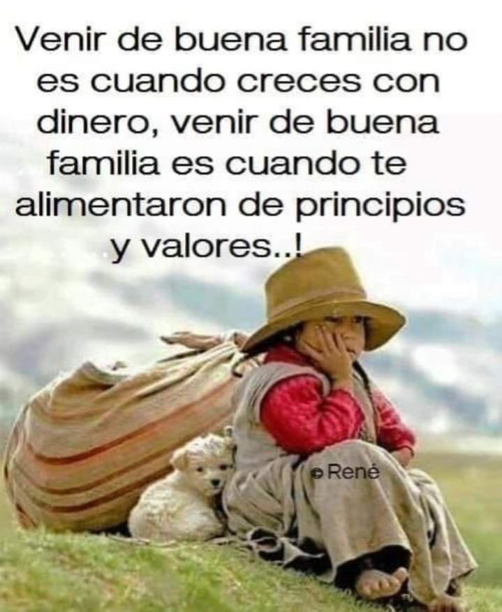 Bueno principios, valores, buenos ejemplos y ¡a vivir!