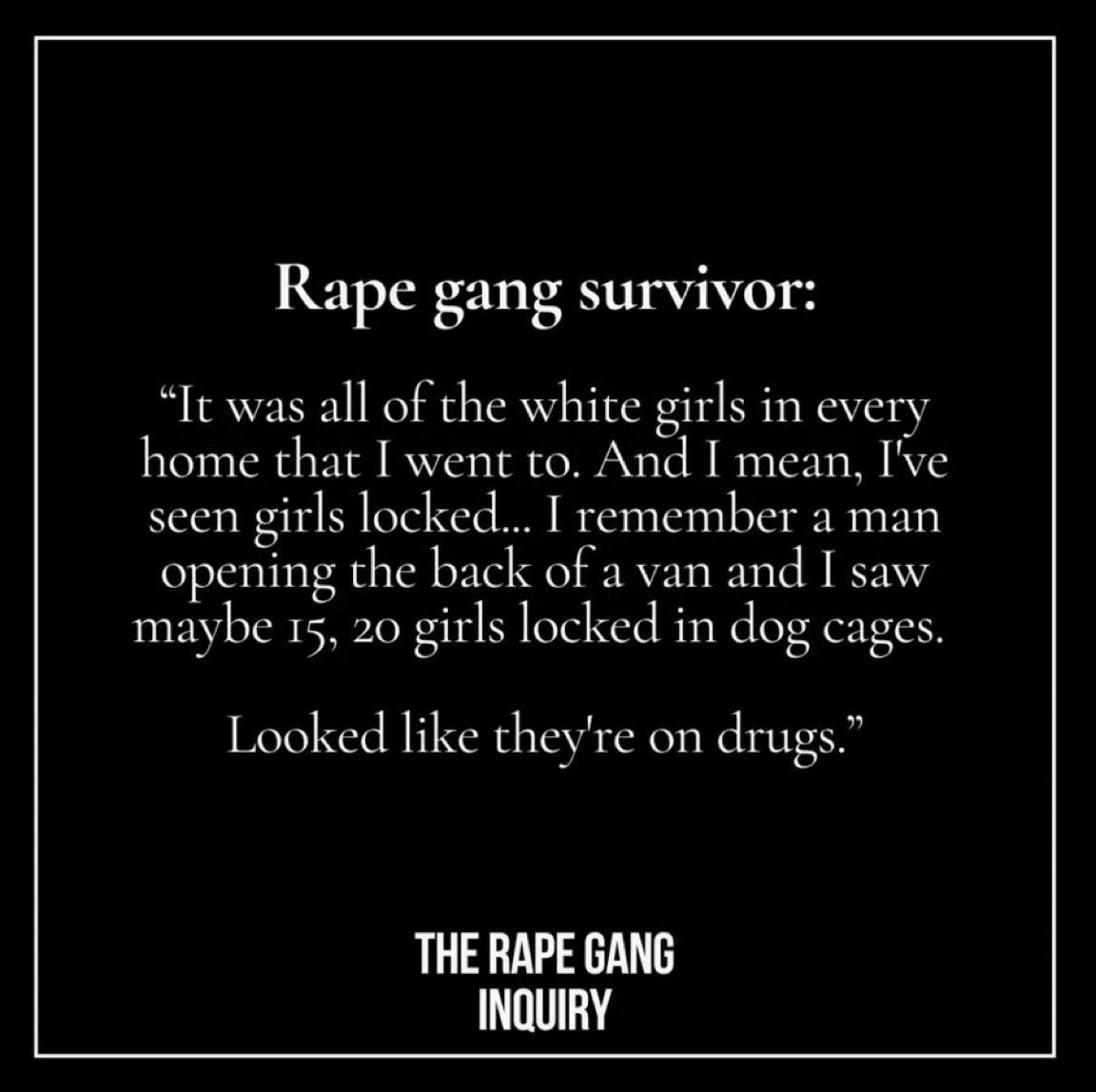 NiohBerg's tweet image. The rape gang atrocities in the UK are only comparable to barbarian medieval foreign invasions in terms of sheer brutality and scale.

The British state knew and enabled it for decades.

There will be a reckoning.