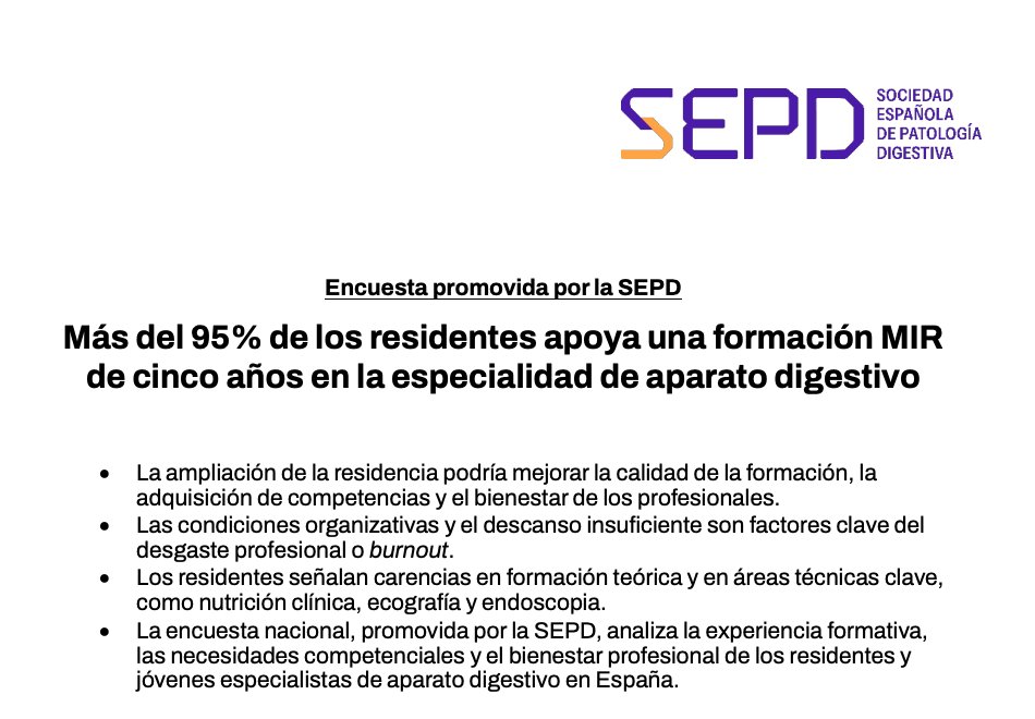 Sociedad Española de Patología Digestiva (SEPD) tweet media