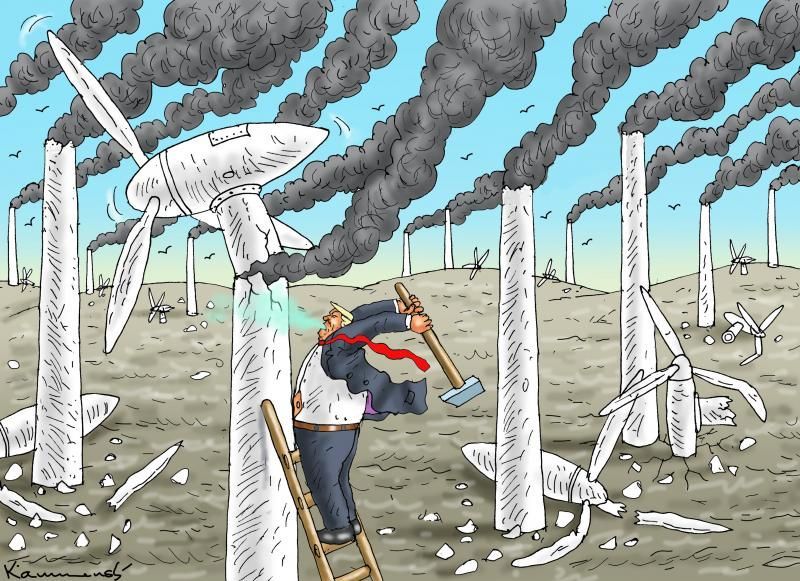 Trump versus climate. Cartoon by <a href="/MarianKamensky1/">Marian Kamensky</a>: cartoonmovement.com/cartoon/trump-…

#Trump #climate #USA