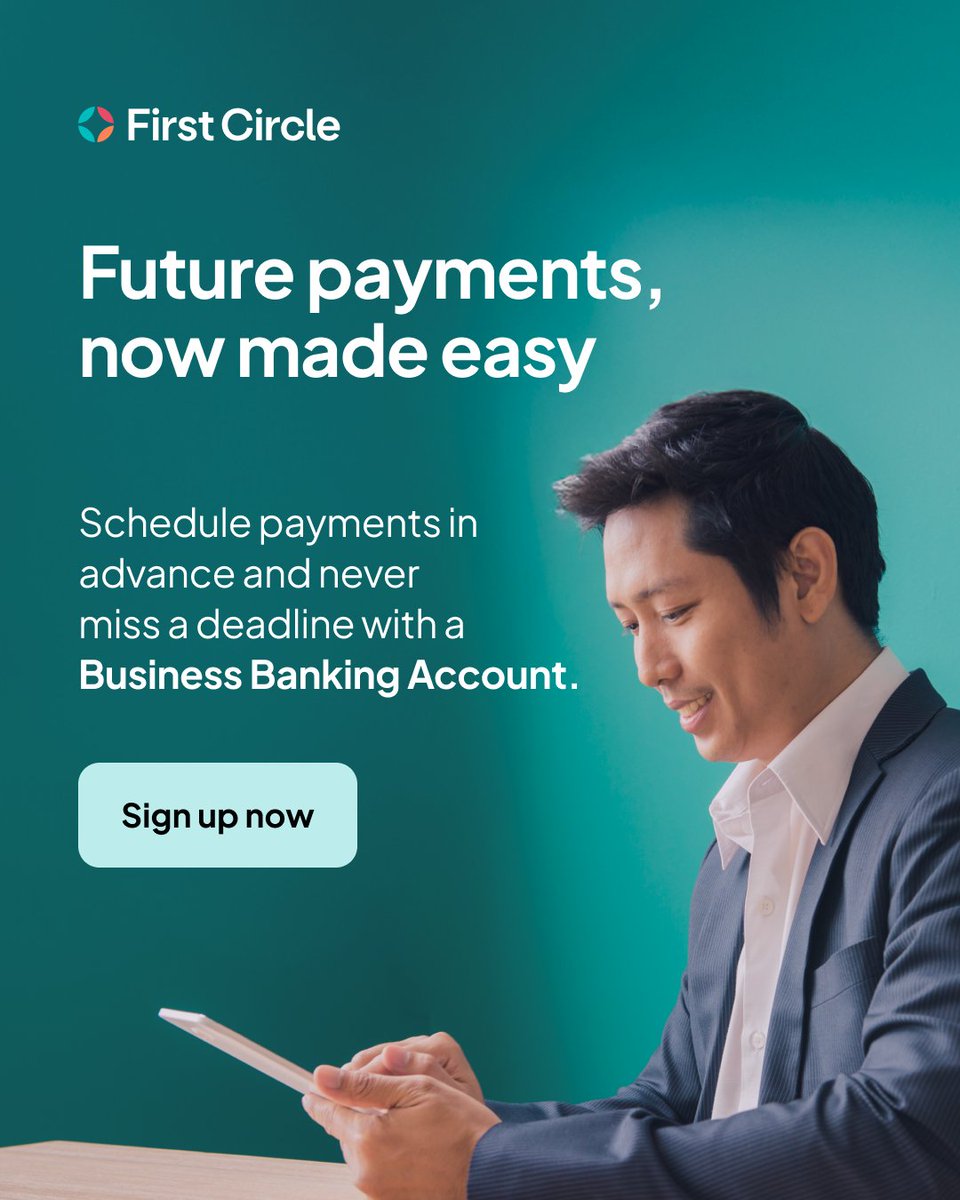 Deadlines shouldn’t be stressful. With First Circle Business Banking Account, you can now schedule payments,  plan ahead, stay on track, and never miss a due date again. ⏳

Open an account: hubs.li/Q042-LwY0 

First Circle is a financing company regulated by the Securities