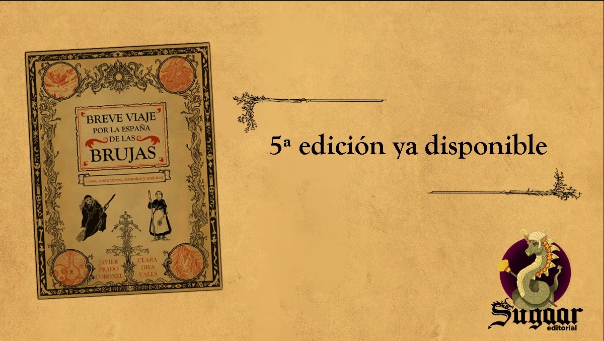 ‼️¡"Breve viaje por la España de las brujas" vuelve a estar disponible! 

Sé que me repito, pero llegar a una 5ª edición con un libro como este es un auténtico milagro en los tiempos que corren. 

Ya en la web de <a href="/EditorialSugaar/">Sugaar Editorial</a> o pidiéndolo en vuestra librería de confianza