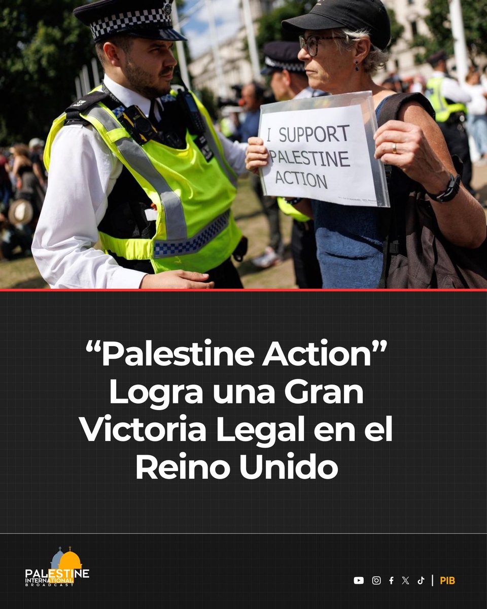 pbi_es's tweet image. Un tribunal del Reino Unido ha declarado ilegal la prohibición de Palestine Action. La cofundadora Huda Ammori calificó la decisión como una gran victoria para las libertades fundamentales y la lucha por los derechos del pueblo palestino.