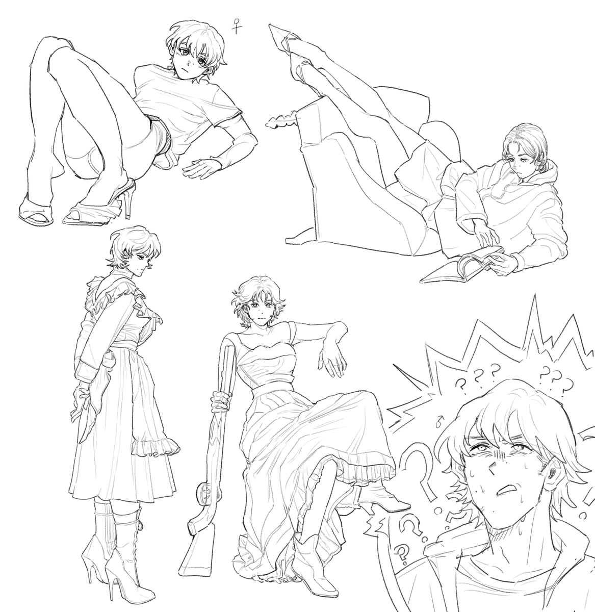 그림 연습 핑계로 사만다 잔뜩 모작하기
#spn