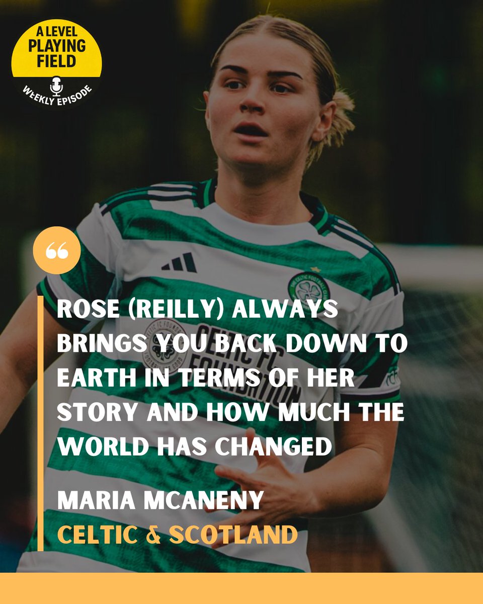 💬 Rose Reilly still sparks the next generation at Celtic and beyond

💫 From one era to the next...

🎙Celtic &amp; Scotland midfielder <a href="/maria_mcaneny/">Maria McAneny</a> joins A Level Playing Field for Episode 9️⃣

Listen to the full conversation 🎧
shorturl.at/tnvSH