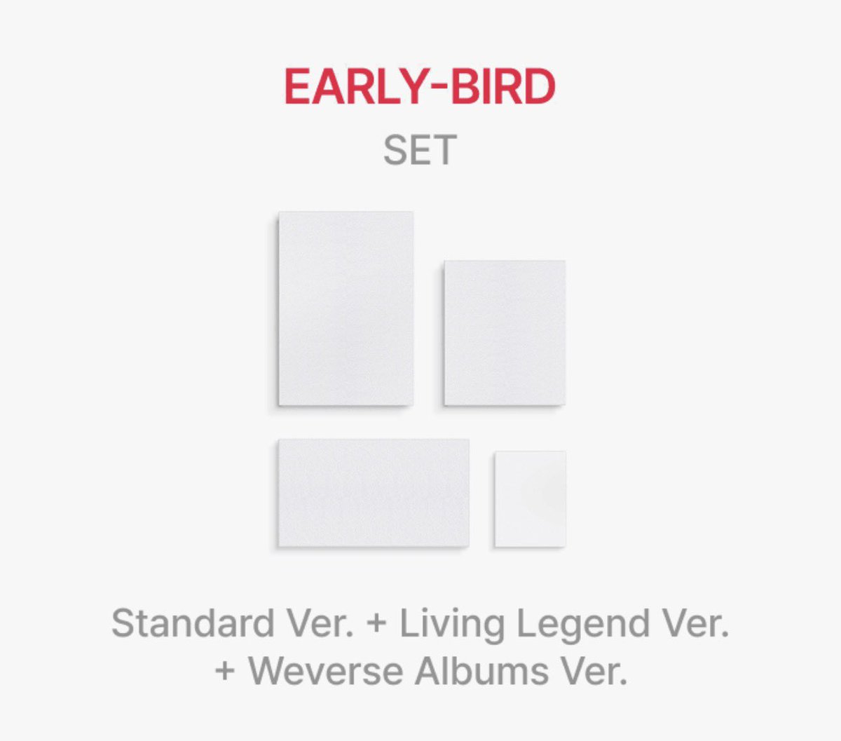 wts bts ph

arirang standard album set + living legend + weverse album - 4k
✧ standard set + living legend - 3500
✧ standard set - 2350
✧ living legend - 1650
✧ weverse album - 550
— dop; 100 per album, rem bal 3/15
— with weverse global pobs (and early bird for 4k and 3500