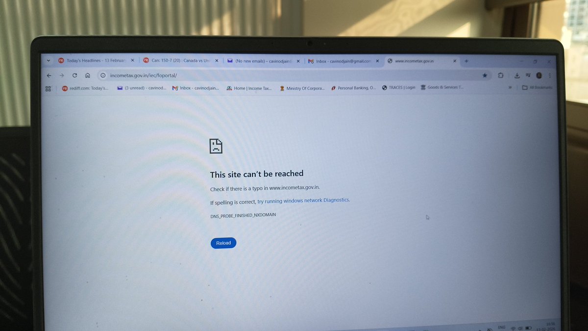 cavinodjain's tweet photo. @IncomeTaxIndia @narendramodi @nsitharaman since morning income tax website is not working. No advance notice or information given for the same. Ease of doing business in India. https://t.co/7PRbSMJrgO