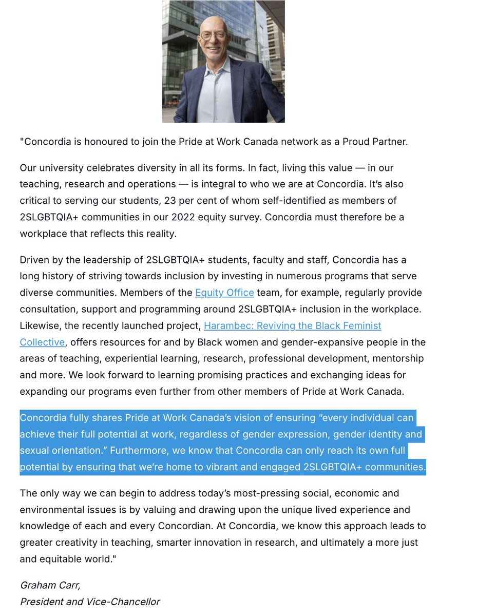 Graham Carr <a href="/Concordia/">Concordia University</a> wants “every individual [to] achieve their full potential at work, regardless of gender expression, gender identity and sexual orientation.”
You could start by not asking them about their sex life!
prideatwork.ca/partner/concor…
