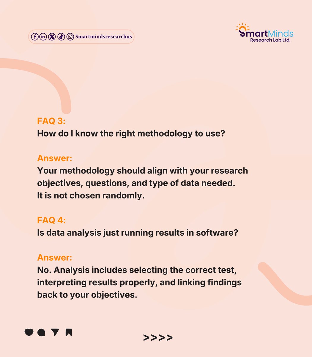 SMResearch_'s tweet photo. Many final year project mistakes happen because students assume instead of asking.
If you are unsure about your topic, method, or analysis, get clarity before submission.

Book a consultation with SmartMinds.

#FinalYearProject
#ProjectFAQ
#ResearchSupport
#DataAnalysisHelp https://t.co/XusjzKk3cu