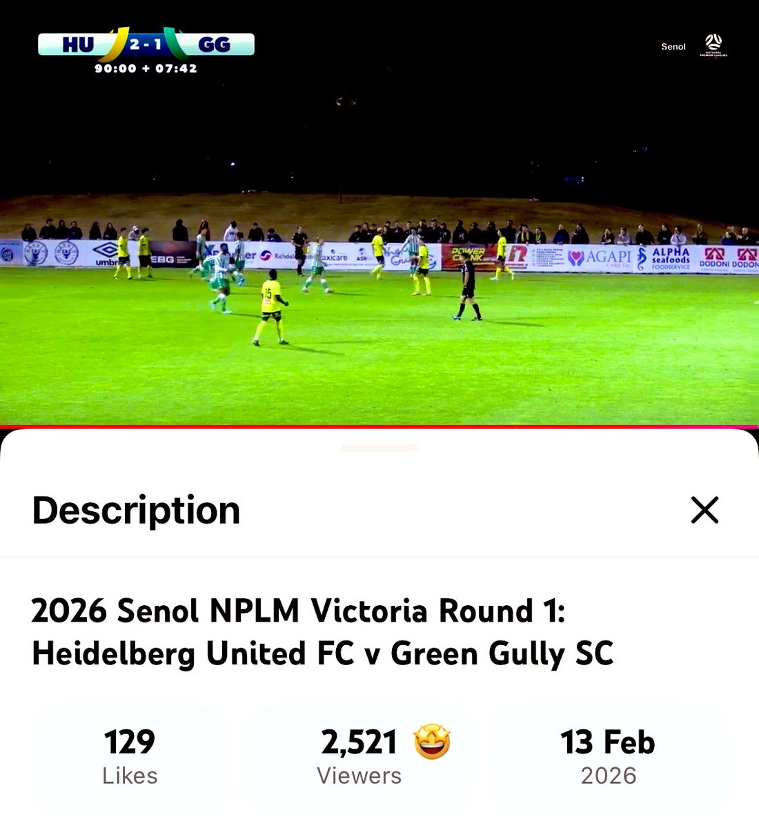 smfcmike's tweet image. A very good crowd for Heidelberg, looks &amp;gt;2️⃣,0️⃣0️⃣0️⃣ which would be bigger than most of their crowds from 2025. 👌 live concurrent viewership too! 

Both figures bigger than “#metrics” in some 25/26 #FAKE⚽️ event series encounters. It’s little wonder Mr Windley &amp;amp; Mr Rugari want to