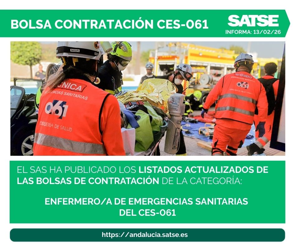 🚑 Publicados los nuevos listados actualizados de las Bolsas de contratación CES-061 de #enfermera de Emergencias Sanitarias.
🗓️Incluye los cambios expresados por los aspirantes en el plazo extraordinario que se abrió a finales de enero.
🔗andalucia.satse.es/w/actualizacio…