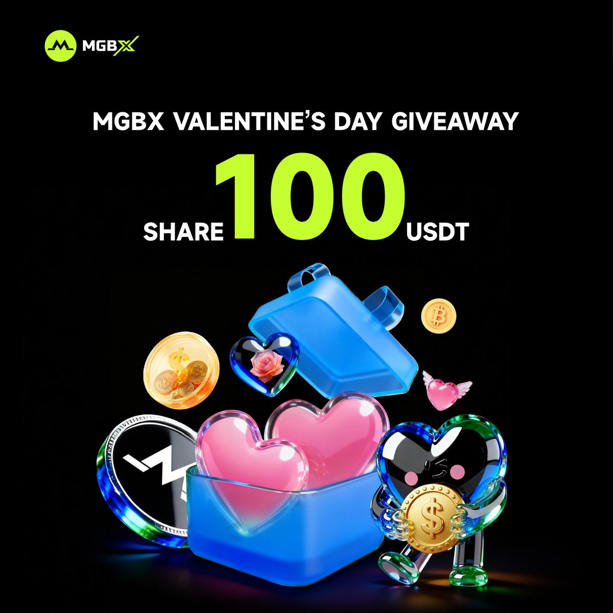 💘 MGBX Valentine’s Day Special!
Happy Valentine’s Day, traders!

How’s your mood today — ❤️📈🚀 or 💔📉😭?
Drop 3 emojis to describe how you’re feeling!

🎁 10 winners will share 100 USDT!
💗 Follow <a href="/MGBX_Global/">MGBX_Global</a>
💗 Like &amp; RT + Tag a friend
💗 Comment your 3 emojis + UID

Let the