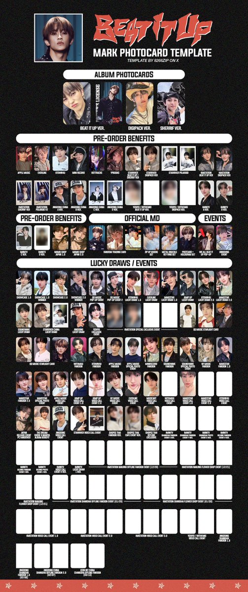 Nct Dream beat it up Makestar トレカ nct dream 'beat it up' album mark & haechan photocard template