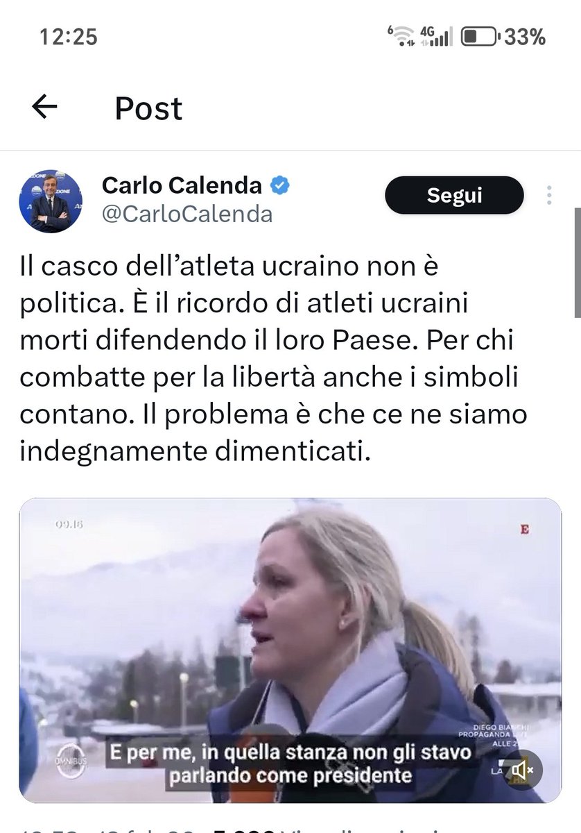 Talmente sicuro delle sue affermazioni da bloccare le risposte. Esiste un regolamento e che piaccia o no a <a href="/CarloCalenda/">Carlo Calenda</a> vale anche per gli ucraini