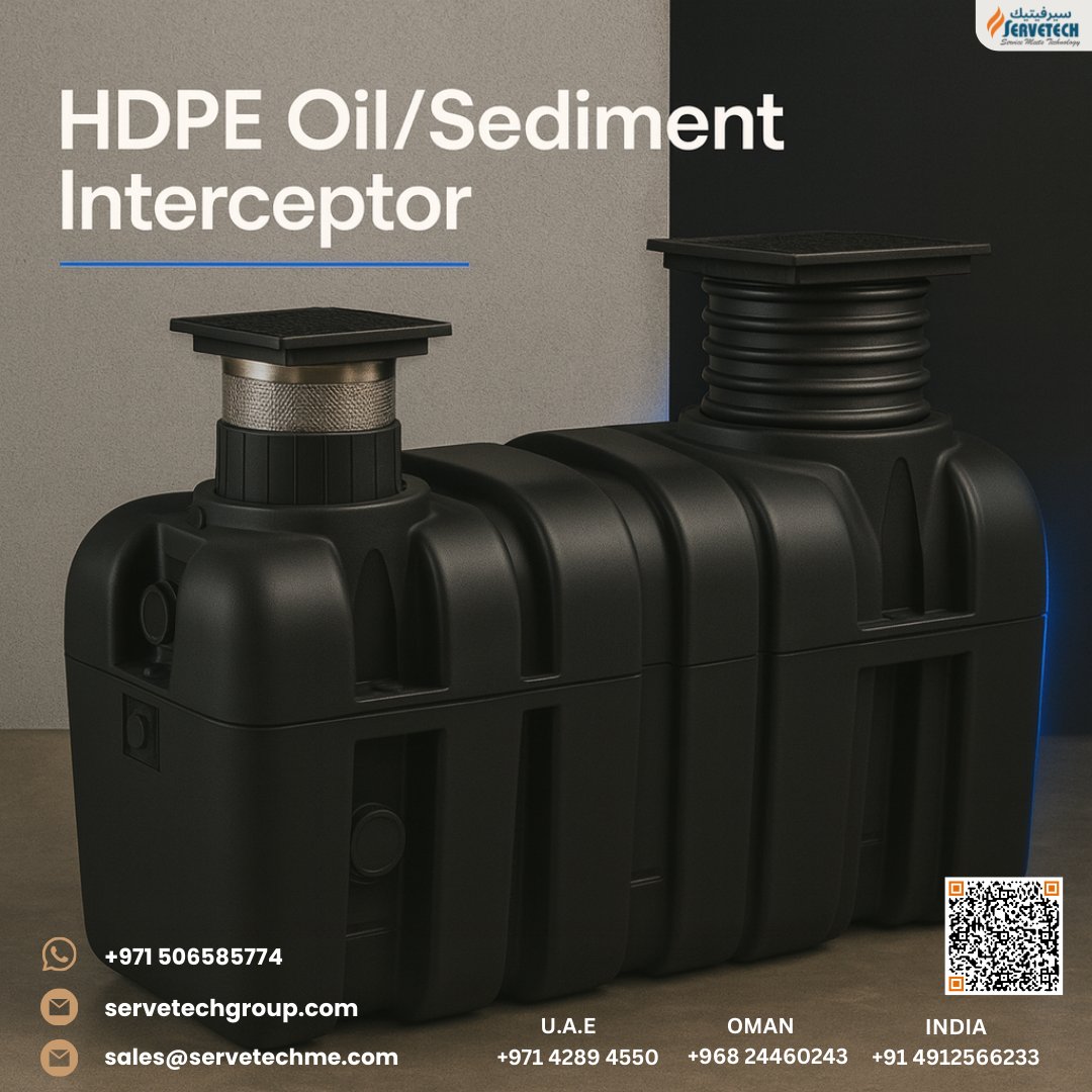 Servetech_'s tweet image. 💪 BIG-OS BIG MAX HDPE Oil/Sediment Interceptor 

Seamless HDPE body, Class-C heavy grates, removable sediment bucket, plus air-relief &amp;amp; sample port for easy servicing &amp;amp; compliance. ♻️🔧

#OilInterceptor #Stormwater #Servetech
