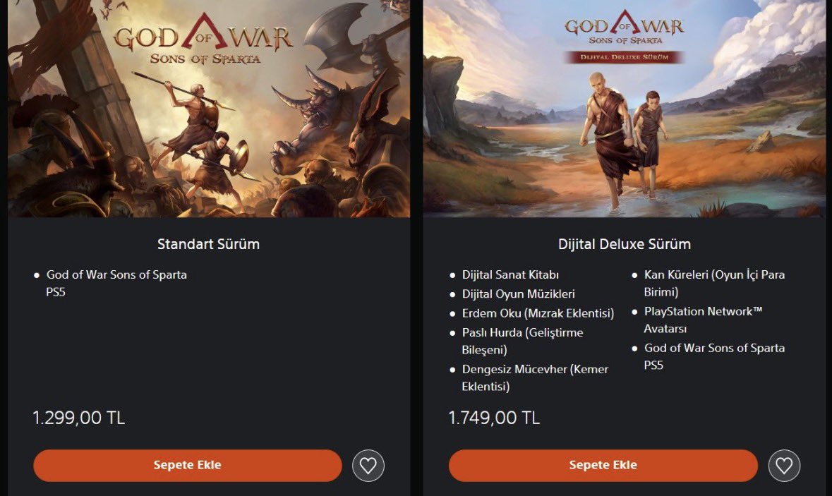 God of War Sons of Sparta PS Store'da erişime açıldı

Standart Sürüm: 1.299₺
Dijital Deluxe Sürüm: 1.749₺

#godofwar #PS5Pro #ps5