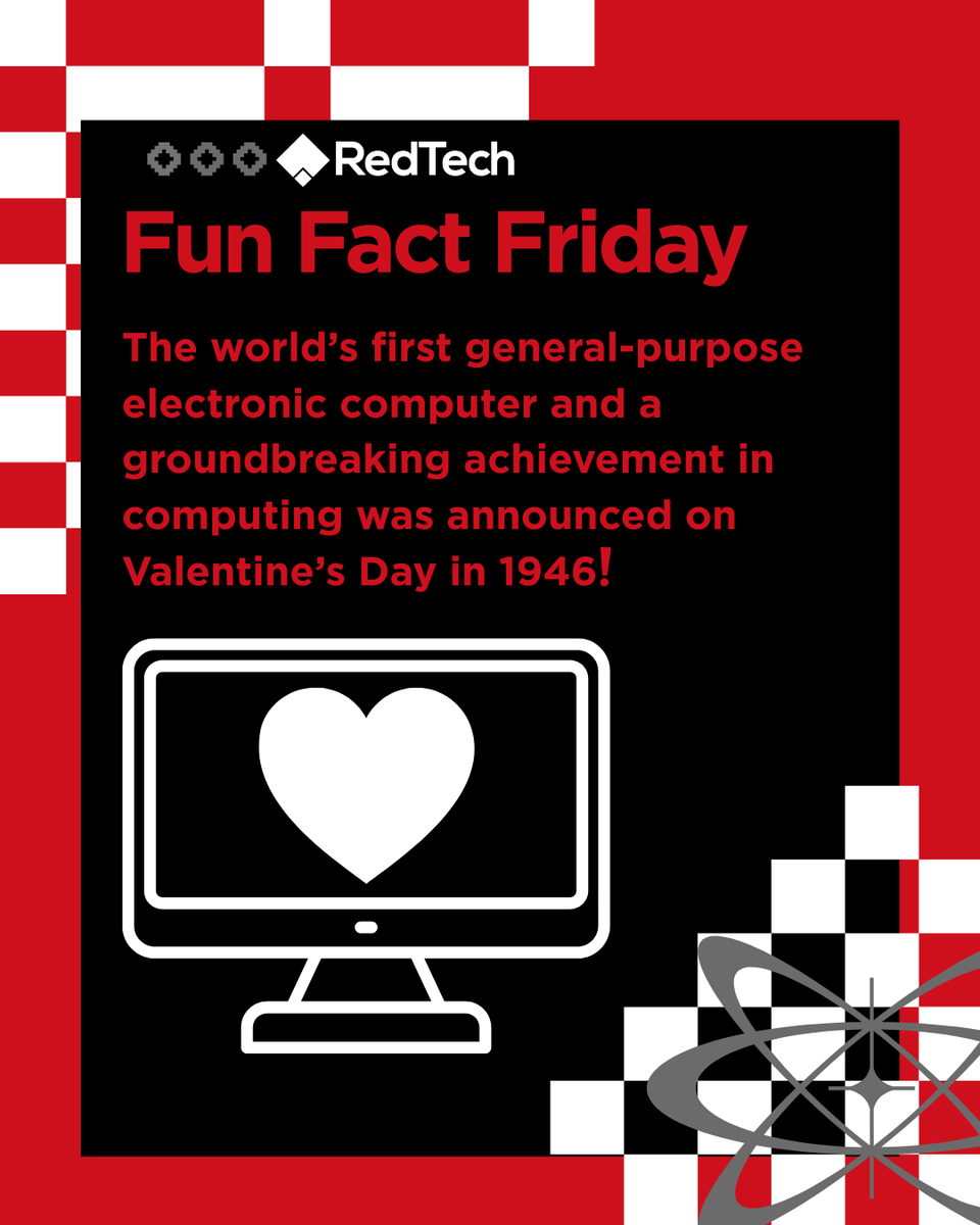 Valentine’s Day❤️ is tomorrow! We thought we would share about the ENIAC, first announced on Valentine’s Day in 1946, which was the world’s first general-purpose electronic computer and a groundbreaking achievement in computing!

#funfact #valentinesday