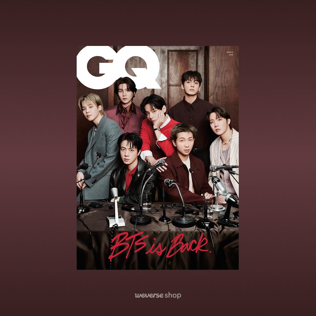 🔊GQ KOREA (26년도 3월호) 예약 판매 안내

#BTS (<a href="/bts_bighit/">BTS_official</a>)가 표지를 장식한 GQ KOREA (26년도 3월호)를 지금 #WeverseShop 에서 만나보세요!💕

📅예약 판매 일정 : 2월 13일(금) 8:30 PM ~ 재고 소진 시 (KST)
🛒Weverse Shop :go.weverse.io/qt3S/4cumaux8
