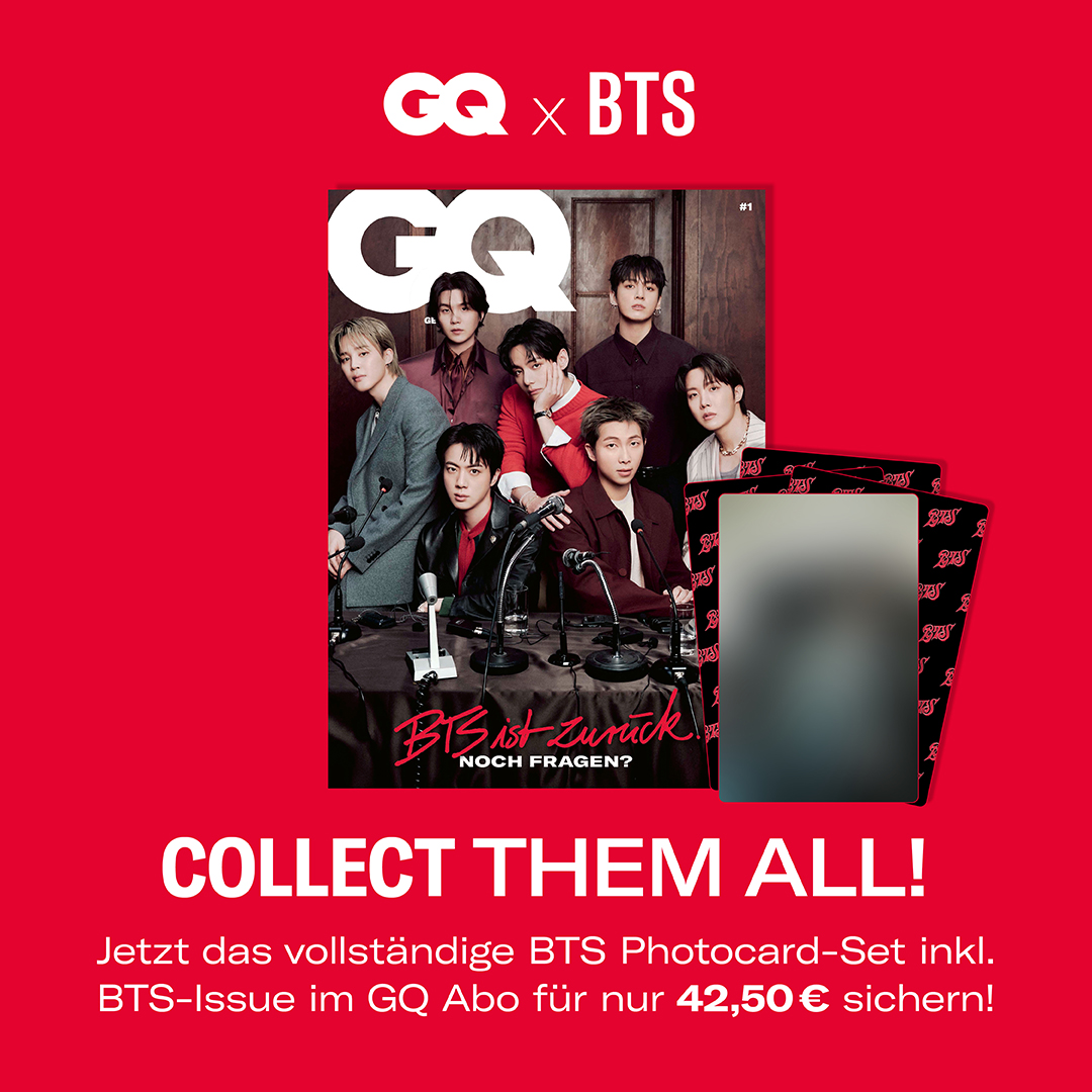 GQ_Germany's tweet photo. ARMYs aufgepasst! Unsere GQ Germany BTS-Ausgabe könnt ihr mit 7 exklusiven Photocards von allen BTS-Members im GQ Jahresabo vorbestellen. Limitiert & heiß begehrt, also jetzt schnell für 42,50€ sichern! 💜
Link: https://t.co/DJjmmNbrqG
#BTSxGQMagazine #BTSxGQ https://t.co/554LXyCJRY