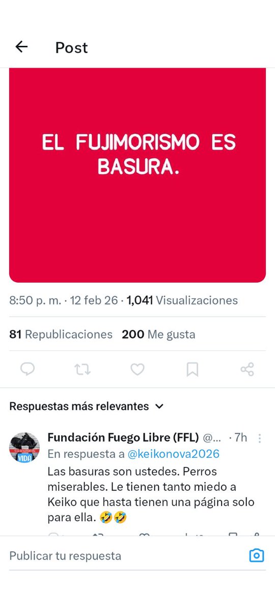 🔴 Seguimos tumbado a los rojos.
El colectivo de extrema izquierda "Keiko No Va", que es dirigido por tres estudiantes de la PUCP y patrocinado por el IDL y la CNDDHH, nos ha bloqueado tan solo por destapar como operan.
Este colectivo son los que hacen siempre las huelgas.