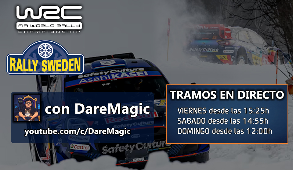 Desde las 15:25 estaremos en directo con la tarde del #RallySweden comentando la SS05 / SS06 / SS07 los neumáticos siendo protagonistas en este inicio de la prueba (Para variar) lidera Evans y Lappi sigue con nosotros! #WRC