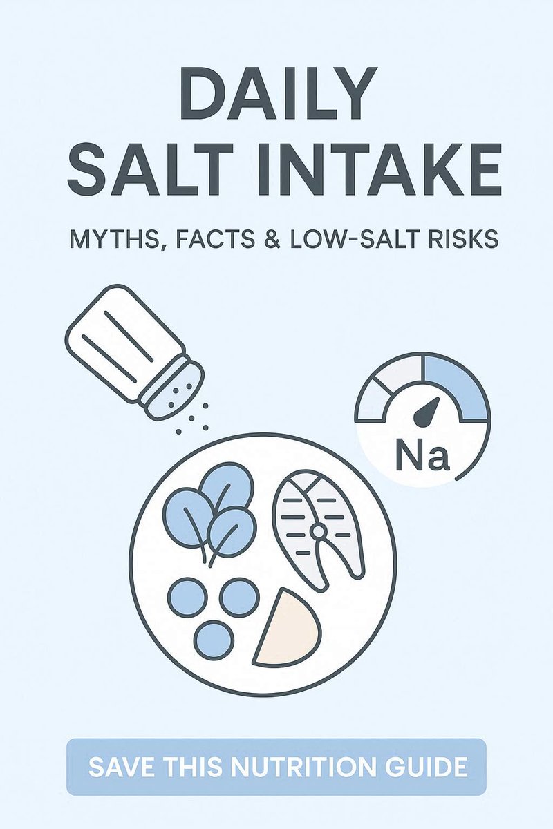 WellnessAlina's tweet image. Cutting salt completely = healthy? Not always. 🧂Too little sodium can also affect energy, BP &amp;amp; balance.
Know the myths, facts &amp;amp; real risks of a low-salt diet.
livewellwithalina.blogspot.com/2026/02/daily-…

#SaltIntake #NutritionFacts #HealthyEating #LowSaltDiet #WellnessTips