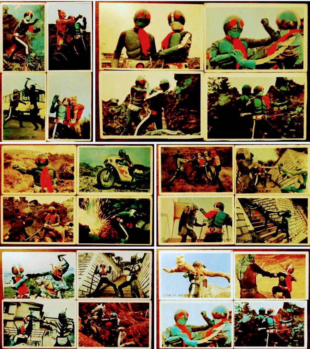 ビバ！ 1970年代特撮ヒーロー8面カード】 『#仮面ライダー』の図版8枚