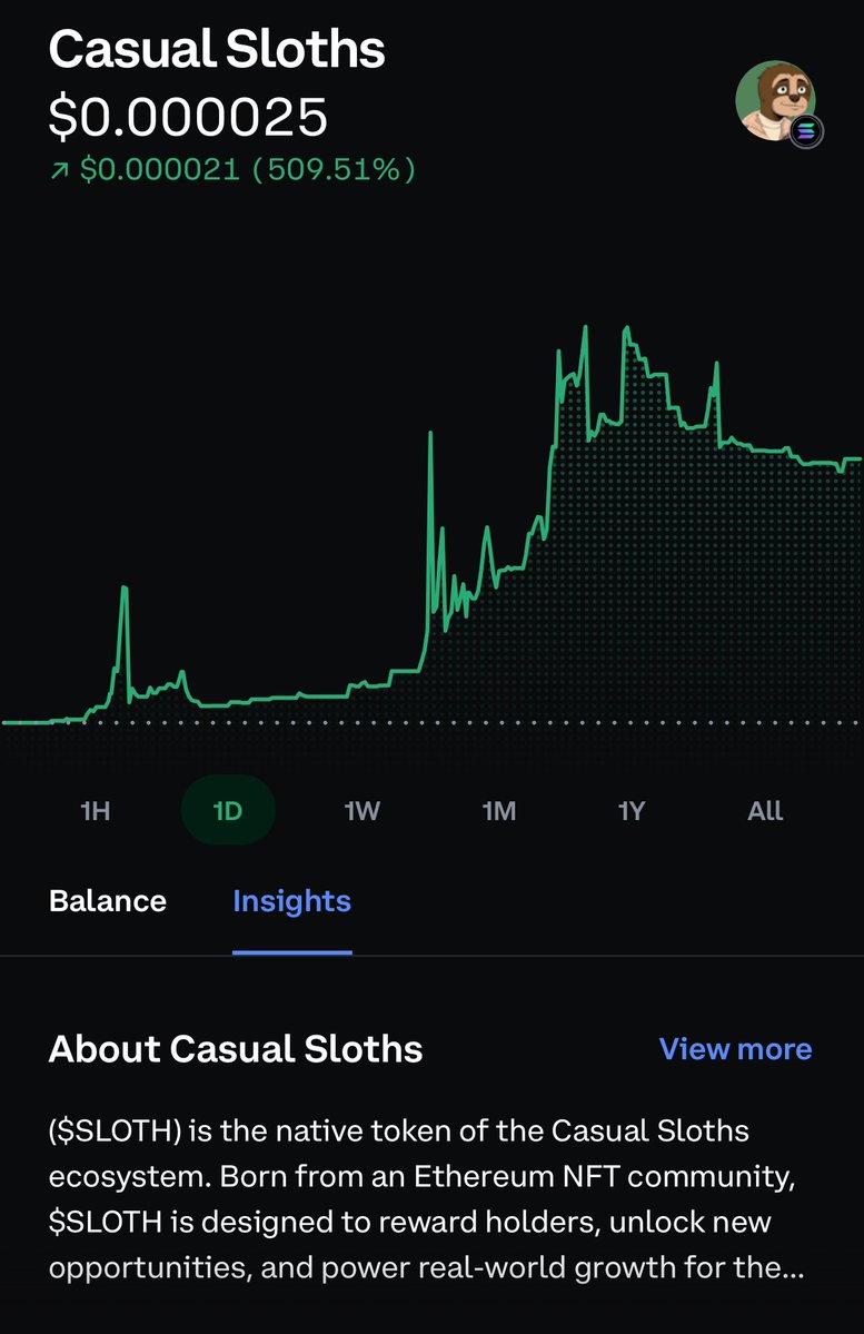 Good morning everyone!

You can now buy $SLOTH on <a href="/coinbase/">Coinbase 🛡️</a> 🫶🏻
