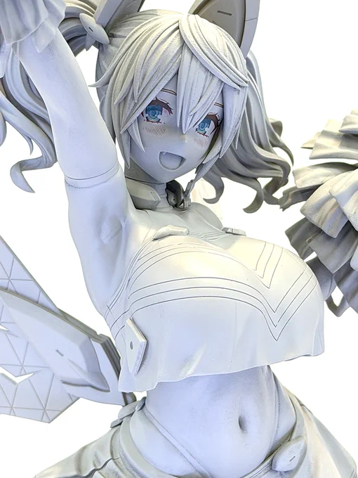 いきなり原型公開とともに商品化決定のご報告です。 #PSO2es で以前描いた 「光舞のジェネ[スターフェス]」 が元気いっぱいのチア姿でフィギュア化決定です! 今週末に秋葉原で開催中のコトコレで観れますよ!