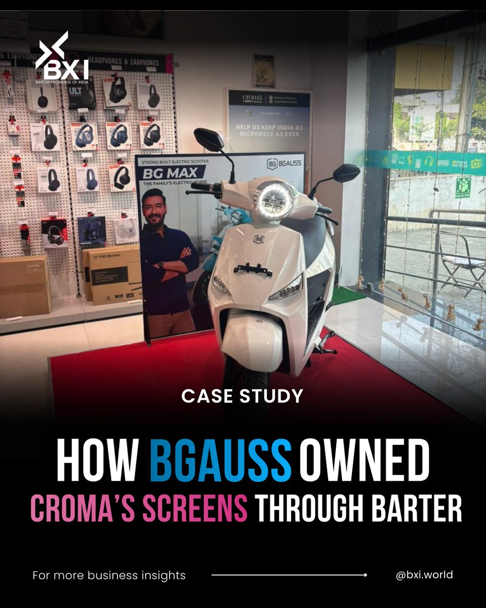 bximarketplace's tweet photo. BGauss x Croma.

Retail screens. Real shoppers.
Powered by smart barter, not ad budgets. https://t.co/As6smTEIjs
