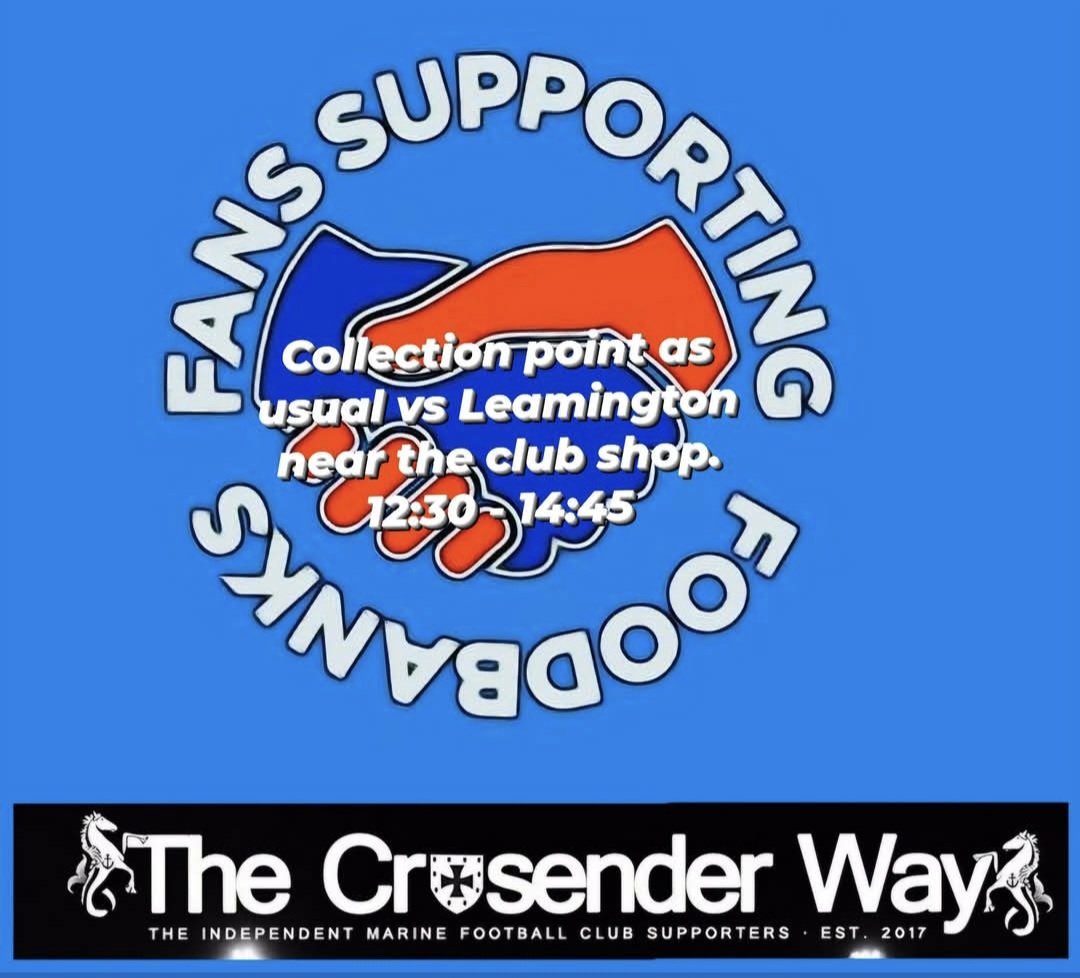 We'll be collecting foodbank donations as normal tomorrow before kick off <a href="/MarineAFC/">Marine Football Club</a> vs <a href="/LeamingtonFC/">Leamington FC ⚽️</a> at the usual spot by the club shop. 12:30-14:45. All donations welcomed and we look forward to see you all. #fanssupportingfoodbanks #RightToFood  <a href="/SFoodbanks/">FANS SUPPORTING FOODBANKS #RightToFood</a> <a href="/Carra23/">Jamie Carragher</a>