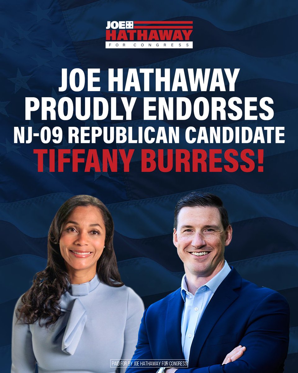 I am proud to endorse <a href="/BurressForNJ/">Tiffany Burress for Congress</a> in NJ-09. 

Much like our race here in NJ-11, Tiffany is taking on a far-left opponent who has voted with AOC and for socialist policies nearly 94% of the time.