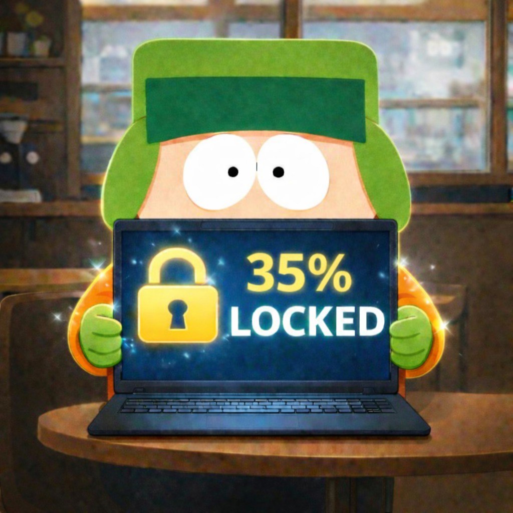 KyleBonSol's tweet photo. Don't forget 35% is locked until May https://t.co/AXW1nQgbsh