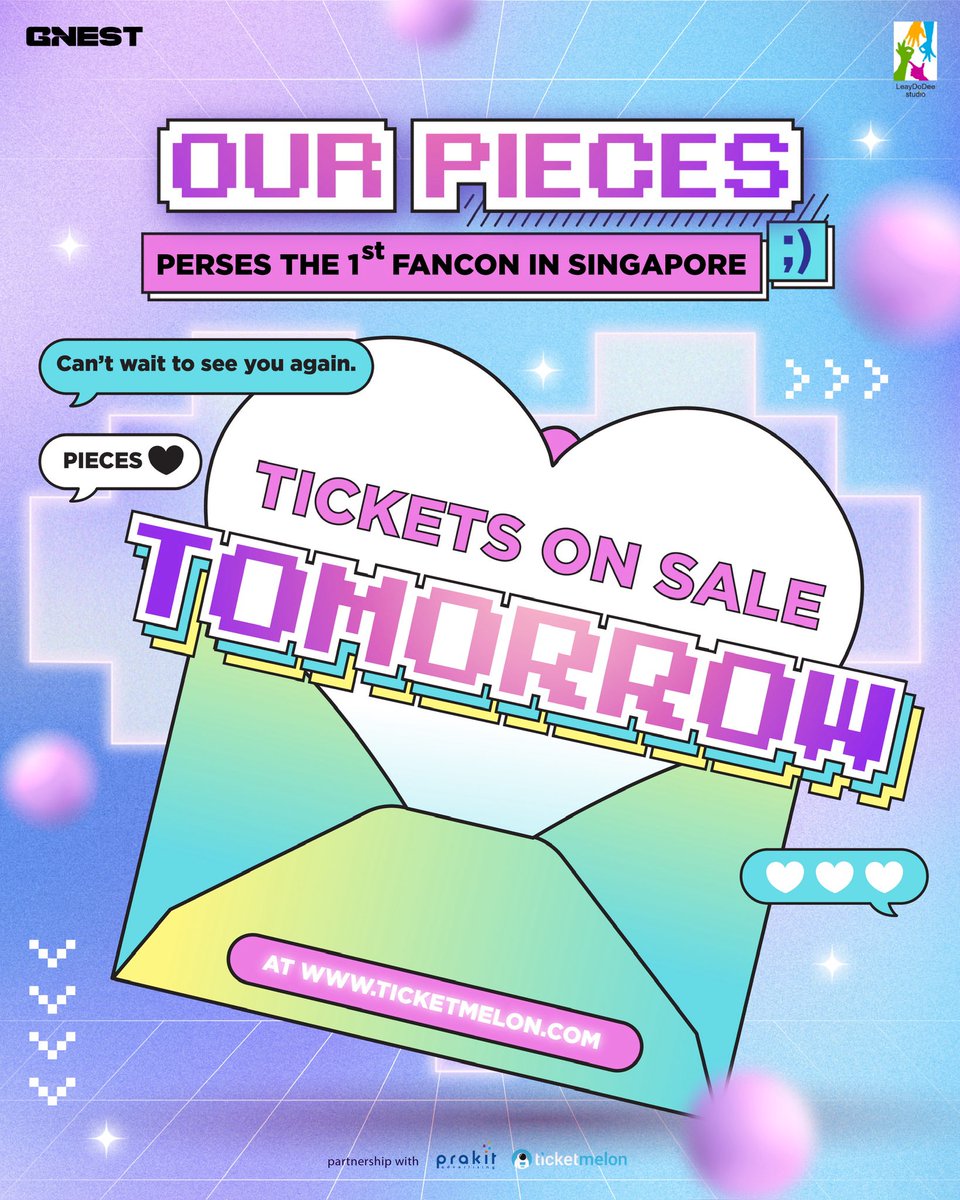 Set your alarms⏰ 
Warm up your fingers👌🏻
ticket sales start TOMORROW! 

Don’t miss OUR PIECES – PERSES The 1st Fancon in Singapore
 🧩🔥

💜 TICKET SALE DATE: 14 FEBRUARY 2026 10AM (GMT+7) via ticketmelon.com/Leaydodee/pers…
💚 TICKET PRICE: SGD329 / SGD229 / SGD129 / SGD69
💜 SHOW