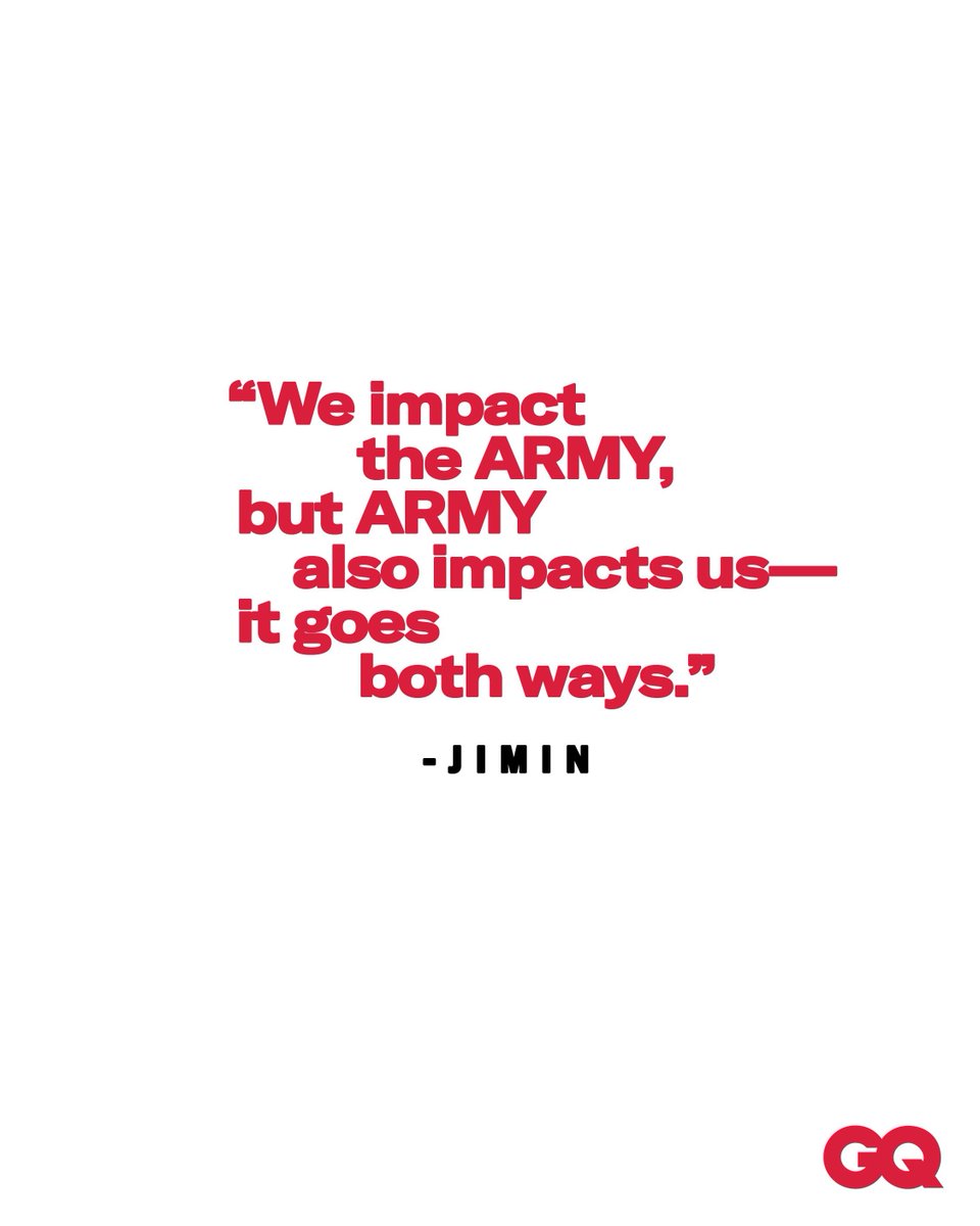 gqindia's tweet photo. #Jimin of #BTS on ARMY’s impact: “I don’t even know how to give all the love back because I’ve received so much and the love is so unconditional.”: https://t.co/JBTy1Fno0w https://t.co/FcL3PTjkzZ