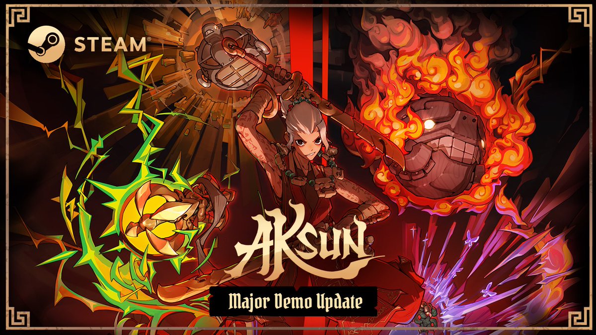 🎁 #GIVEAWAY 👺"AKSUN"👺(Steam)
To celebrate our Major Demo Update, we're giving away 5 Steam Keys! 🧧

To enter:
✅ Like ❤️ and RT this tweet
✅ Play the Demo &amp; give feedback!
🔥 LIMITED TIME: Chapter 3 is OPEN until next weekend!

Try it now: store.steampowered.com/app/3129360/Ak…

#Steamgame