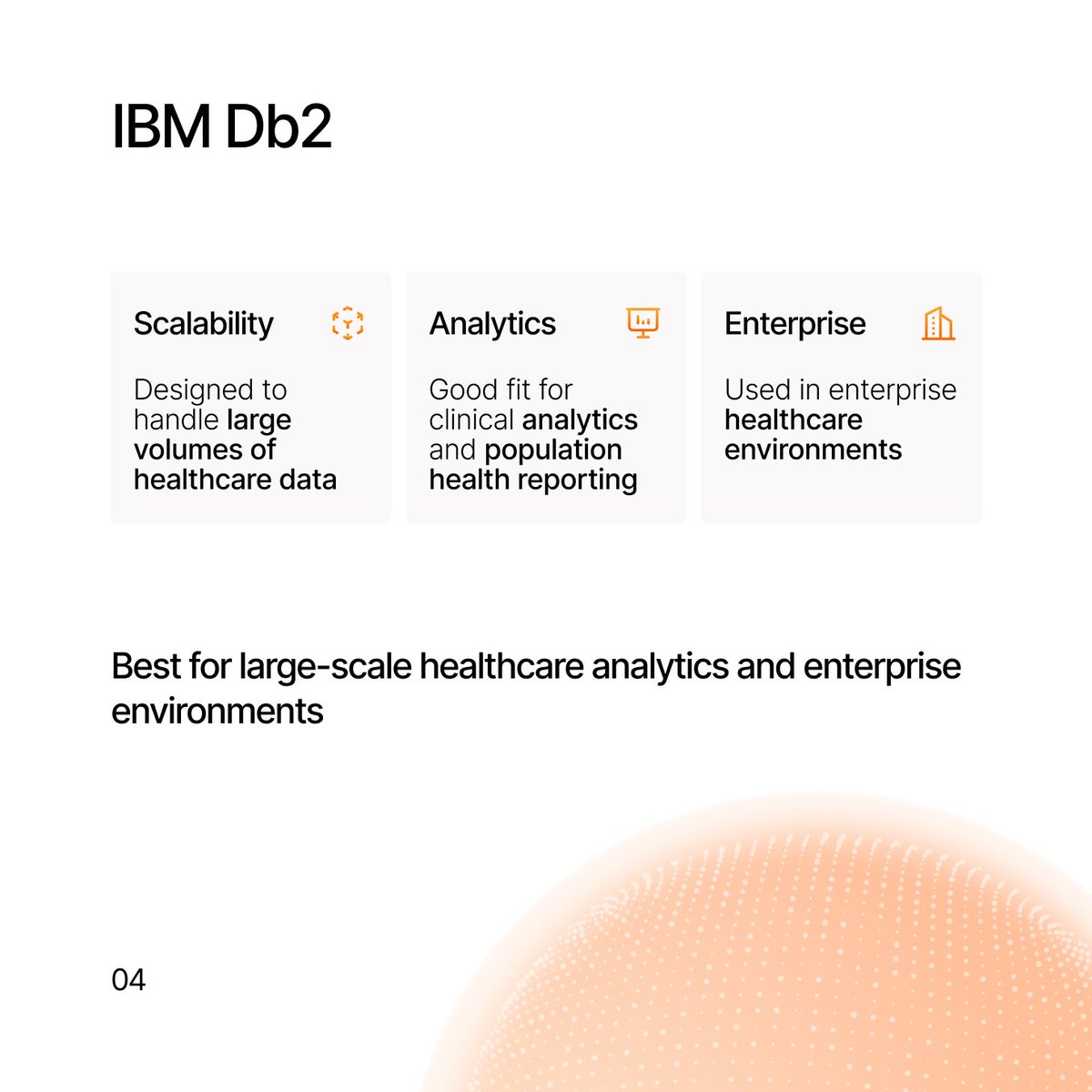IspirerSystems's tweet photo. 🏥 #Healthcare systems handle large amounts of sensitive data, so database choice needs extra care. There’s no one-size-fits-all option, but some databases are used more often in healthcare. Scroll through the cards to see which ones 👉

#DatabaseMigration #SQLWays #Ispirer https://t.co/ikmoR3L6uG