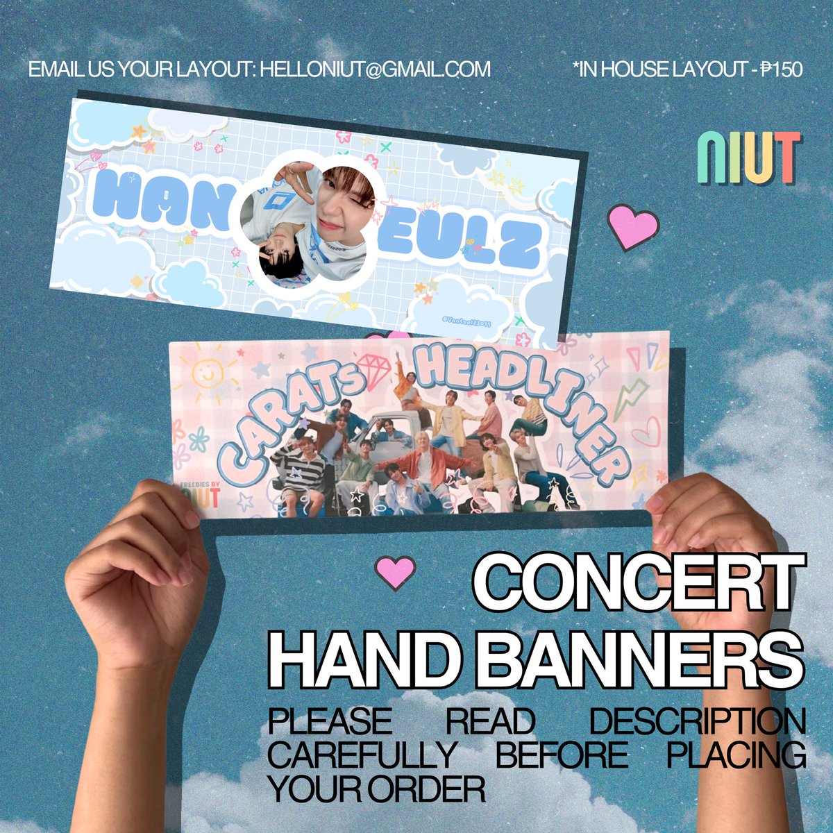 helloniut's tweet image. Hand banners for as low as P12 per pc. Send us a message or visit us at s.shopee.ph/AKUzasyp43

#concertbanners #handbanners #kpop #SEVENTEEN #AHOF #TXT #BTS #BLACKPINK #IVE #AESPA #TREASURE #ATEEZ #EXO