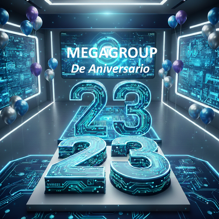 Con gran alegría te compartimos que hoy MEGAGROUP cumple 23 años de trayectoria.

Este aniversario es también tuyo: gracias a tu confianza, preferencia y apoyo hemos podido crecer, innovar y llegar más lejos.

¡Gracias por formar parte de nuestra historia!

Equipo MEGAGROUP